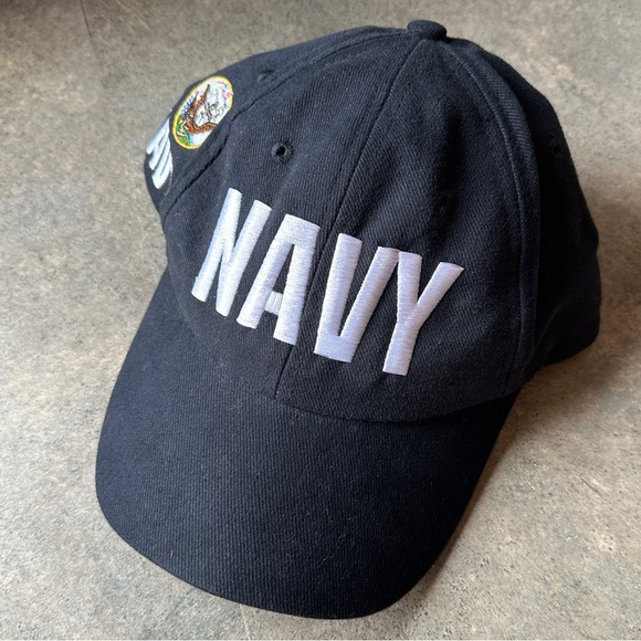 US Navy Embroidered Seal Strapback Baseball Hat Cap - Picture 1 of 10